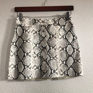 Nasty Gal Let Me Snake You Out Faux Leather Skirt